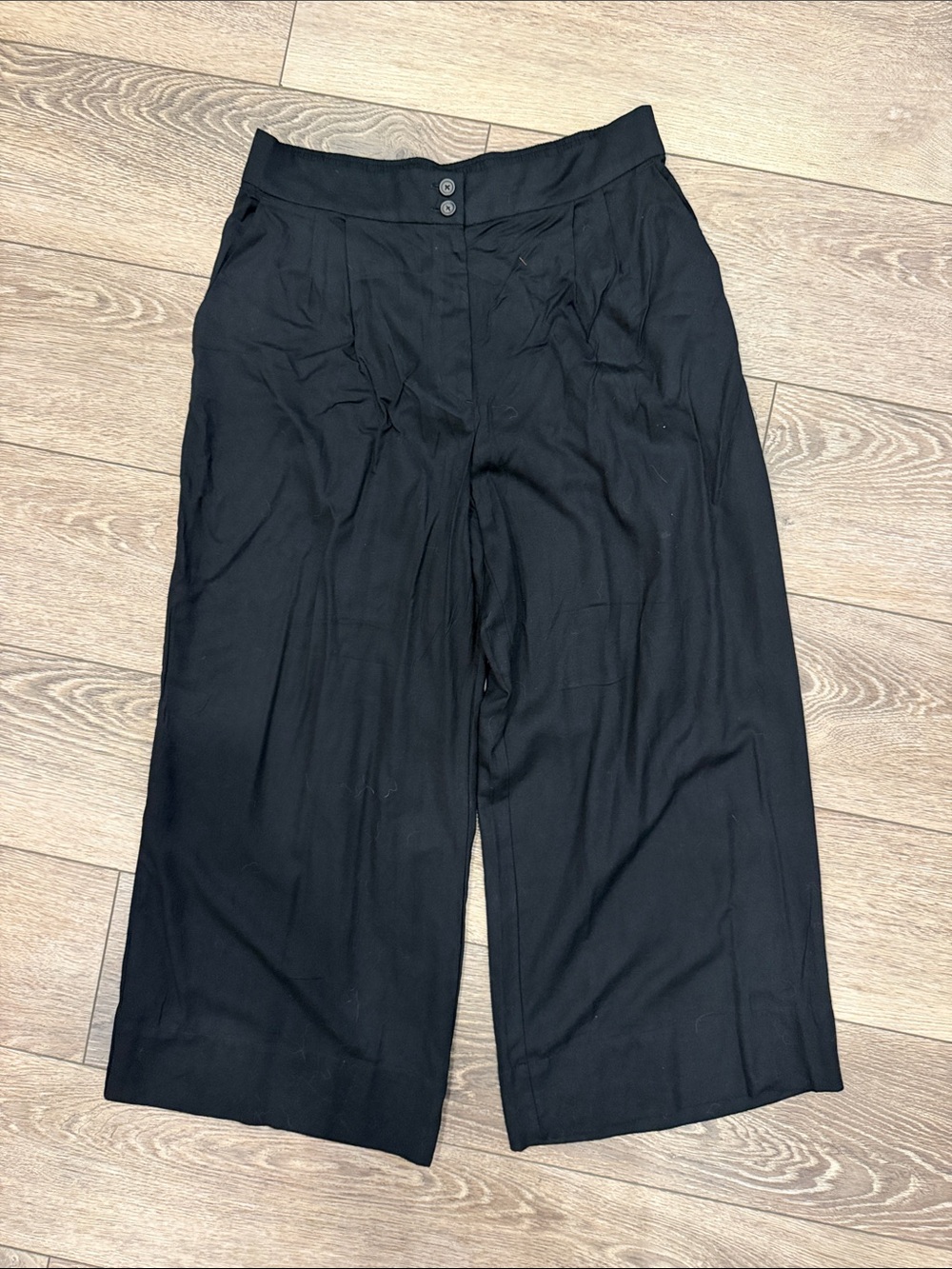 NWT H&M Black Wide-Leg Dress Pants Size 12